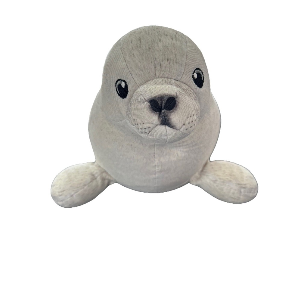 Wild Republic White Gray Seal Sea Lion Plush 14" Stuffed Ocean Sea Animal Soft